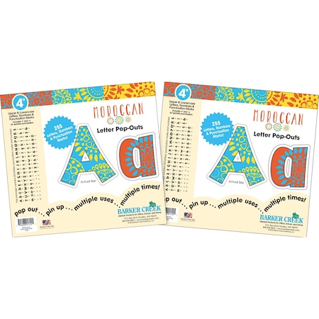 Barker Creek Moroccan 4" Letter Pop-Outs, 510/Set 3645